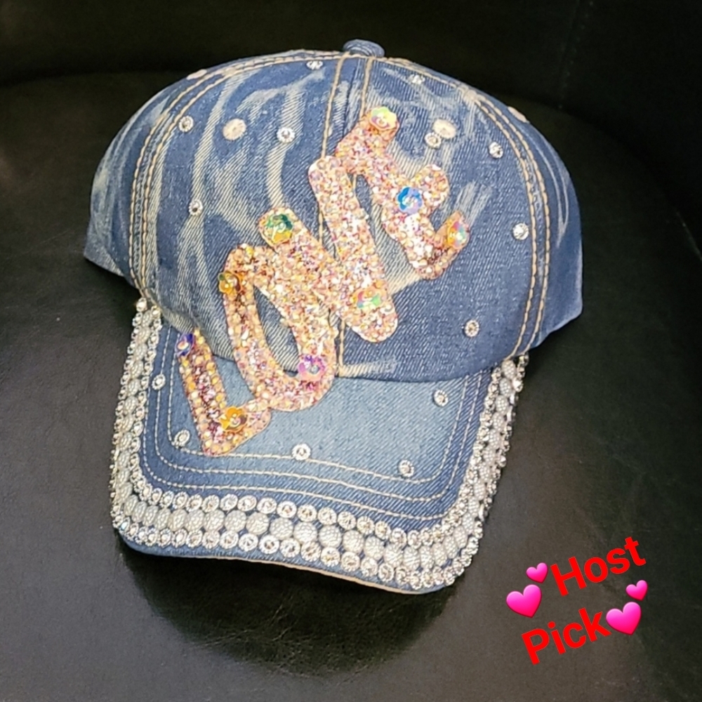 ❤HP❤️NWT Bling LOVE Hat❤
